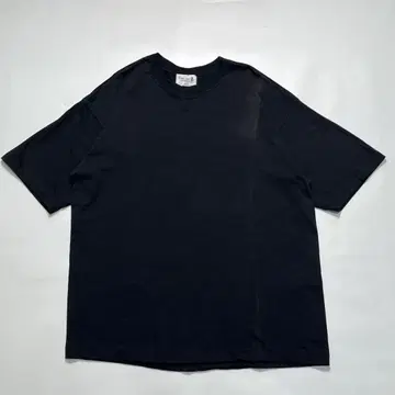 90s 대퍼 USA제 블랙 무지 빈티지 T셔츠 L 블랙 8629
