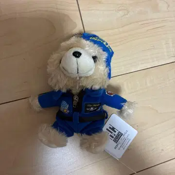 블루 임펄스 헬멧 베어 봉제 인형