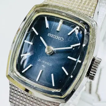SEIKO 여성용 수동 와인딩 손목시계 21JEWELS 블루 다이얼