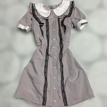 BUBBLES 프릴 옷깃 원피스 양산형 지뢰 고스로리 핑크 계열 프리
