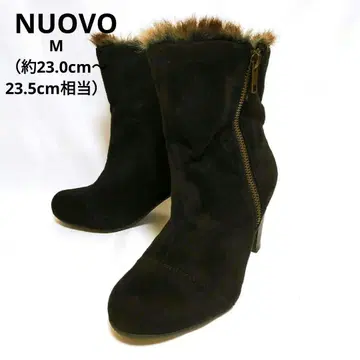 [ 고품질 ] NUOVO 누오보 퍼 숏부츠 지퍼 블랙 M