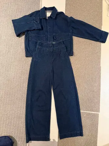 MOUSSY 데님 셋업 자켓 와이드 팬츠 0