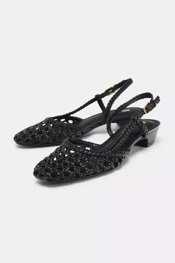 ZARA 메쉬 디테일 슬링백 슈즈