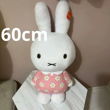 미피 봉제 인형 꽃무늬 핑크