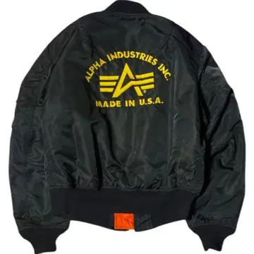 ALPHA 90s USA제 백 로고 MA-1 빈티지 M 블랙