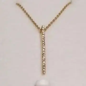 스타 주얼리 K10 50cm 0.06ct 다이아 바 목걸이 아가타