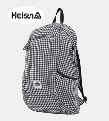 Heisan 하이산 컴팩트 포켓 백 깅엄 체크 블랙