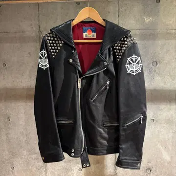 blackmeans 라이더 자켓 세일러 카라 블랙