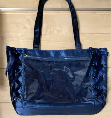 WEGO 이타백 이타백 S 사이즈 레이스업 새틴 블루 네이비