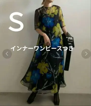 [ AMERI/아메리 ] SCAN FLOWER CHIFFON DRESS