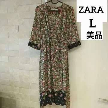 ZARA 3way 꽃무늬 롱 원피스 카슈쿨 L 사이즈