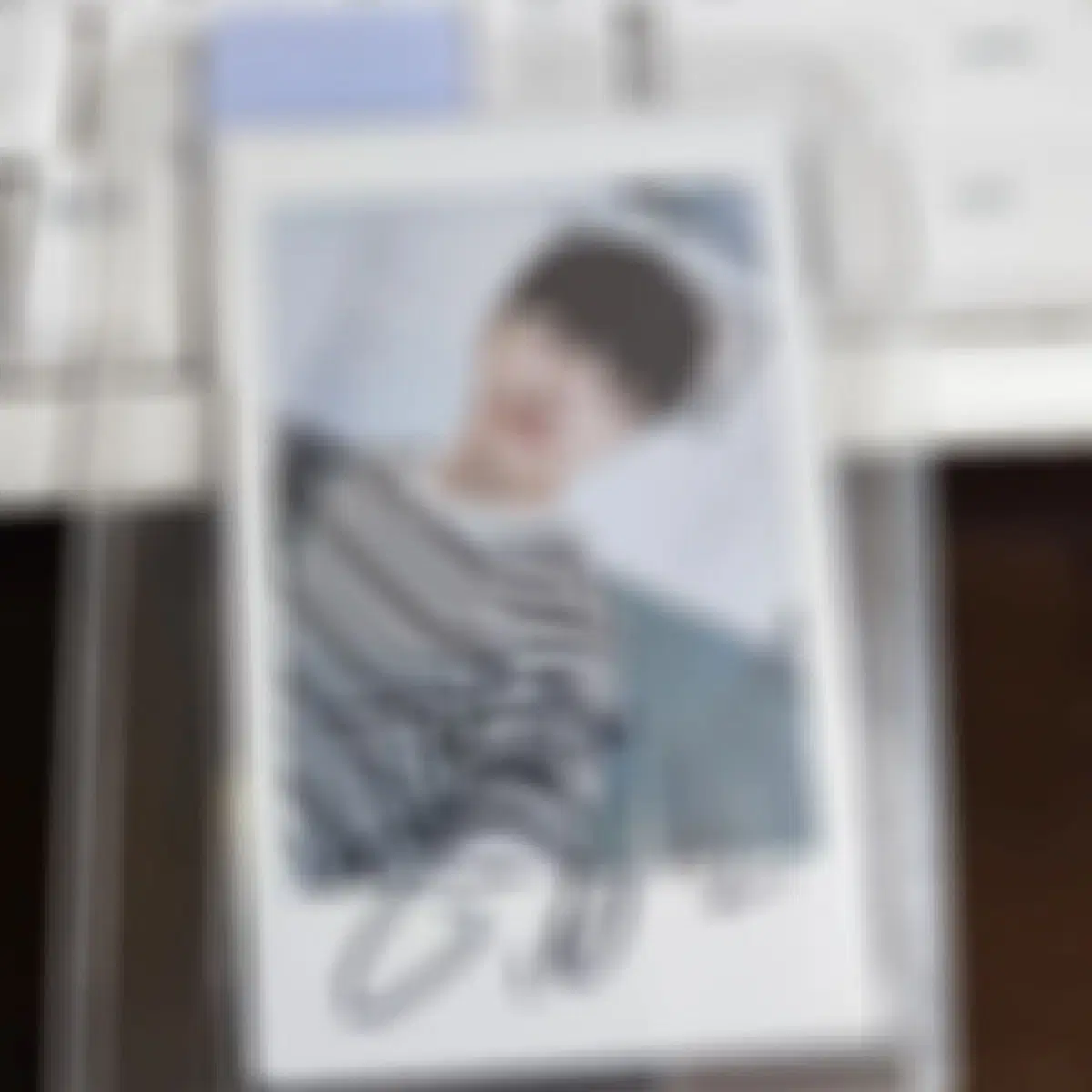 Ateez Choi San Signed Polaroid | Bunjang Global