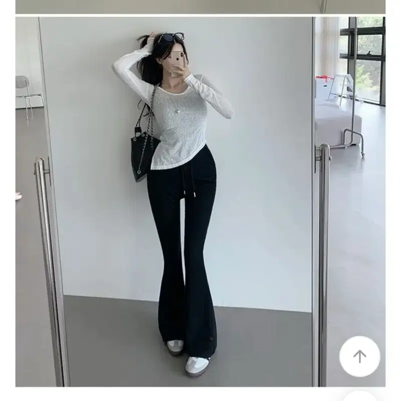 에이블리 골지 부츠컷 트레이닝팬츠