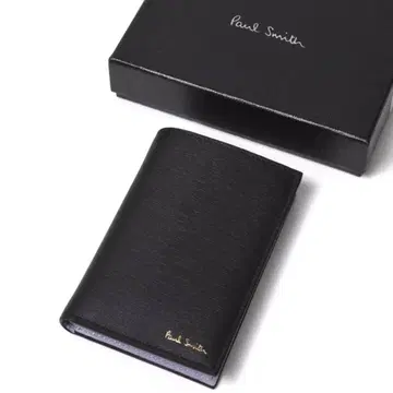 미사용 폴스미스 이탈리아제 2단 접이식 컴팩트 지갑 블랙