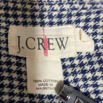 [90s 빈티지 거인 택] J.CREW 코튼 셔츠 하운드투스 패턴 S