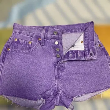 새상품급 Levi's 501 퍼플 데님 숏팬츠