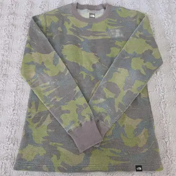 THE NORTH FACE 와플 긴팔 티셔츠 카모플라주 패턴