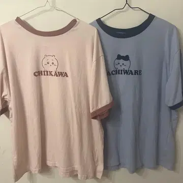 Honeys 치이카와 (먼작귀) 하치와레 콜라보 T셔츠 2점