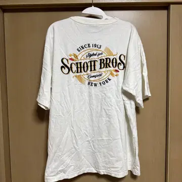 SCHOTT T셔츠 화이트