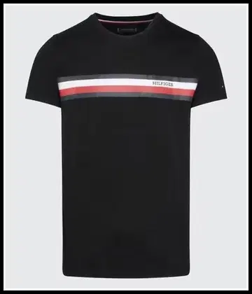 Hilfiger Monotype Slim Fit 티셔츠 블랙 L