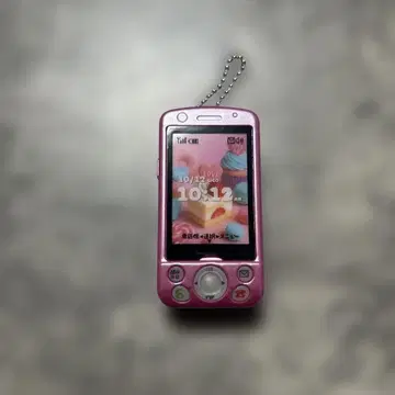 미니어처 폴더폰 핑크 캡슐 토이