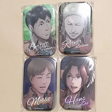 진격의 거인 마루카쿠 캔뱃지 한지 라이너 베르톨트 모블릿 WIT