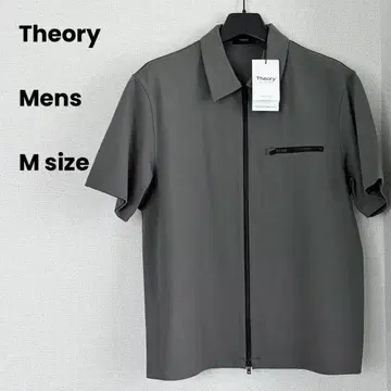 [새상품] Theory 남성용 25SS 풀 집업 숏 슬리브 셔츠 그레이