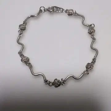 은제 실버 로즈 모티브 팔찌