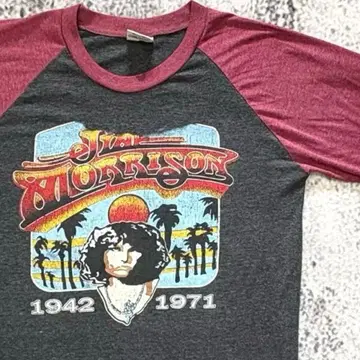 80s-90s Jim Morrison 짐 모리슨 빈티지 래글런 T