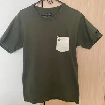 Schott Bros. 포켓 T셔츠 카키 M 사이즈