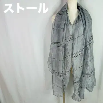 그레이 스트라이프 패턴 스톨 285