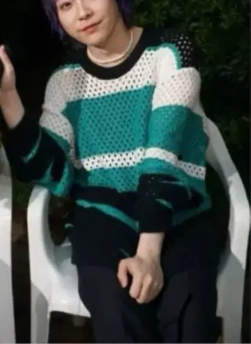 Mrs. GREEN APPLE 오오모리 모토키 착용 니트 보더