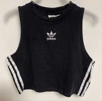 adidas 아디다스 블랙 크롭 탱크탑 S 여성용