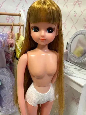 미사용 일본제 귀여운 머리 색깔 프렌드 리카짱 캐슬 코무기