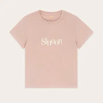 택 포함 미사용 새상품! Sinoon 로고 T셔츠 핑크