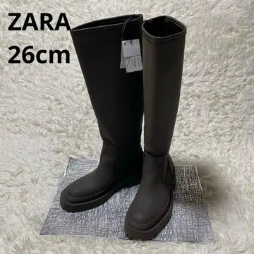 ZARA 롱부츠 레인부츠 러버부츠 올리브 그린 빅 사이즈