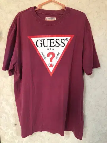 GUESS 티셔츠 크림슨 사이즈 M 반팔 게스 오리지널스