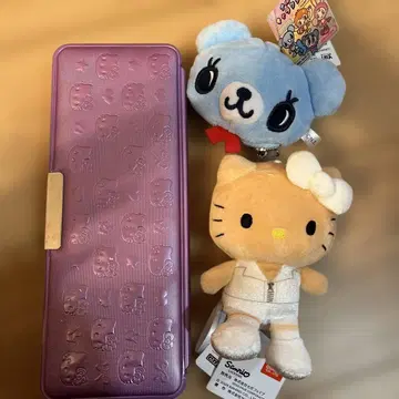 헬로키티 필통 봉제 인형 세트