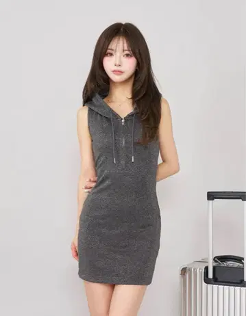 darich 라메 맨투맨 미니 원피스 free