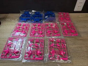 미니 사륜구동 MS 섀시 파랑 전후 유닛+A 부품 핑크 A 부품