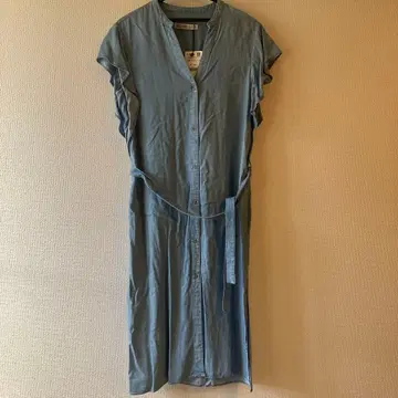 미사용 ZARA BASIC 데님 롱 원피스 반팔 M