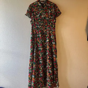 미사용 ZARA WOMAN 꽃무늬 반팔 셔츠 롱 원피스 L