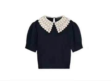 [택 포함 새상품] ZARA 숏 슬리브 크로셰 니트
