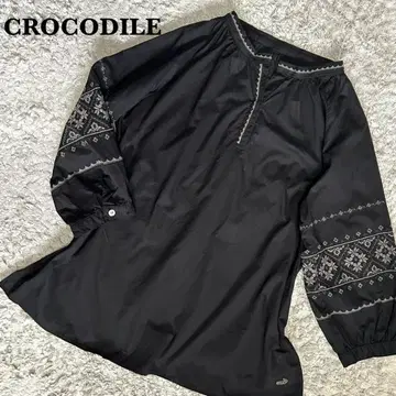 [새상품급] CROCODILE 크로커다일 블라우스 셔츠 튜닉 코튼