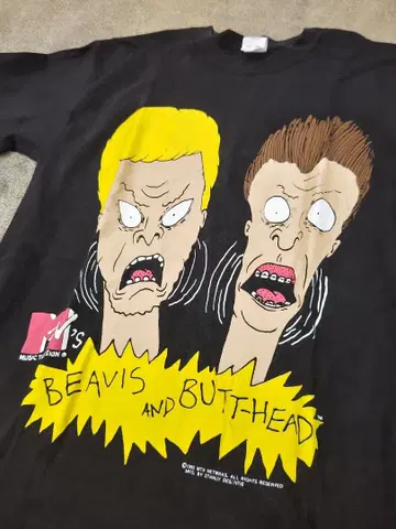 90's Mtv BEAVIS AND BUTT-HEAD 티 빈티지