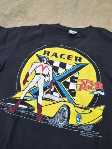 스피드 레이서 레이서 X NASCAR 티셔츠 90s