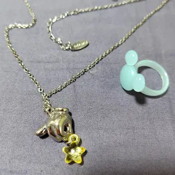 Disney 목걸이 반지 세트