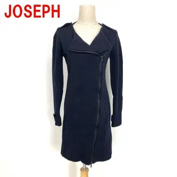 A4445 조셉 롱 코트 가디건 울 노카라 블랙 M