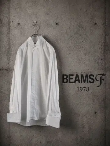 BEAMS F 화이트 드레스 셔츠