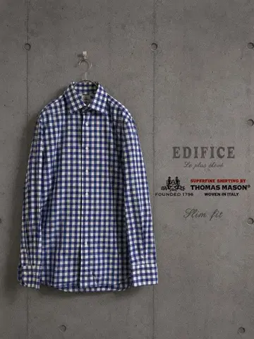 EDIFICE THOMAS MASON 깅엄 체크 셔츠